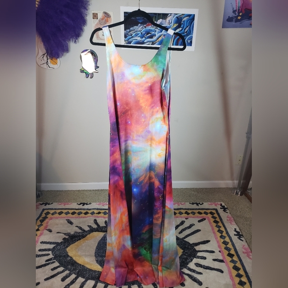 BLACKMILK GALAXY RAINBOW MAXI DRESS XL NWT - Picture 5 of 6